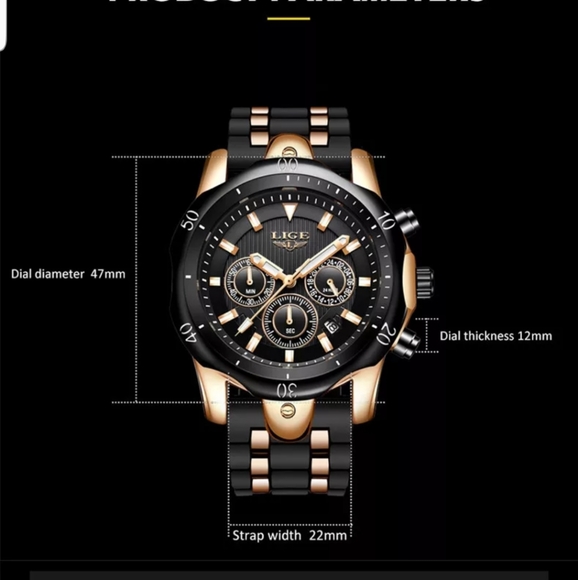 Quartz watch waterproof Stainless steel Price Reduced &firm - Picture 6 of 8